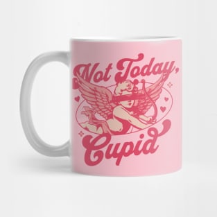 Not Today Cupid - Anti Valentines Day Funny Retro Valentines Mug